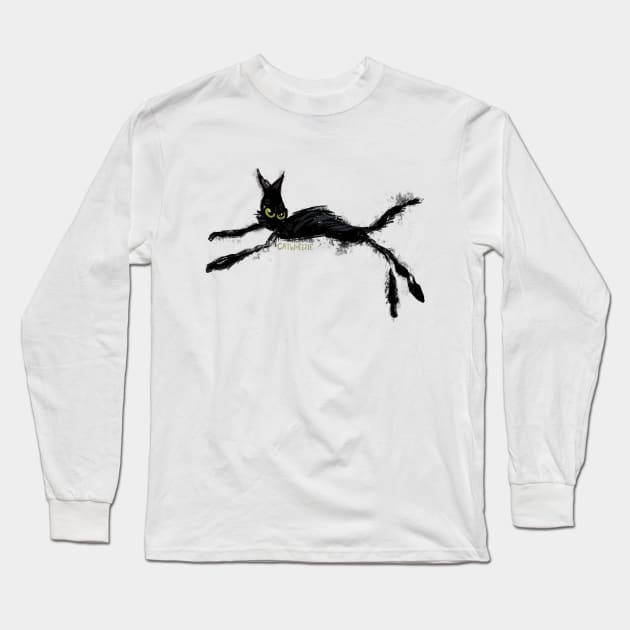 Cat Dust Long Sleeve T-Shirt by Catwheezie